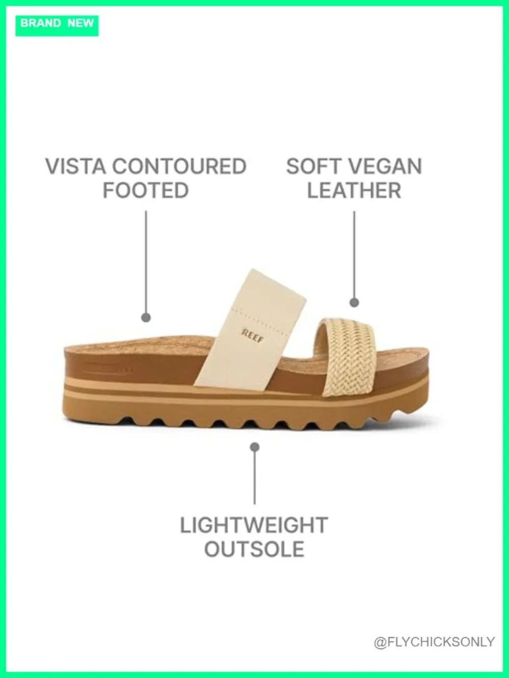 Vegan Leather Platform Slide Sandals with Arch Support and Cushion Footbed